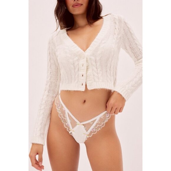For Love & Lemons X Victoria's Secret Billie Long Sleeve Cardigan - Picture 1 of 7